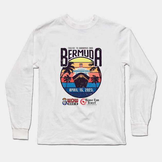 WDW Radio Bermuda Fantasy Cruise (Light shirt) Long Sleeve T-Shirt by wdwradio